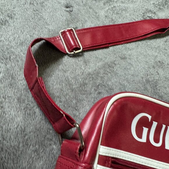 Guinness Beer Messenger Shoulder Bag Ireland Vegan Leather Toucan Lovely Day Red - Picture 6 of 7